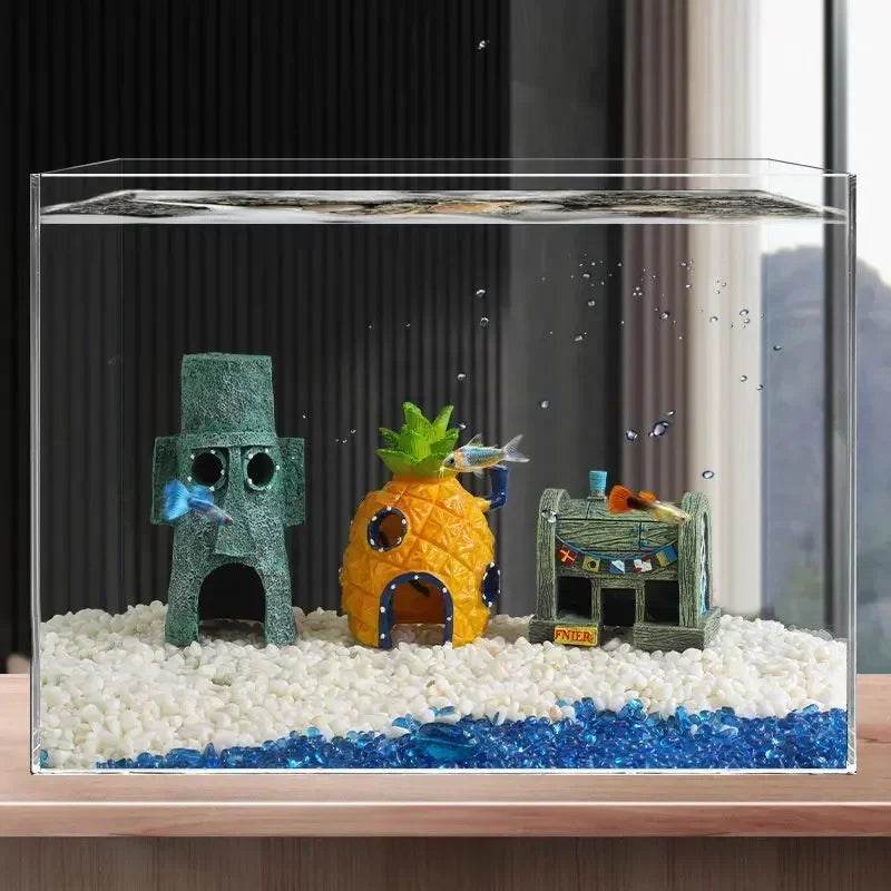 Aquarium décoratif paysage accessoires Aquariums décoration grands Aquariums acryliques et Aquariums accessoires miroir marbre - Animaleriex