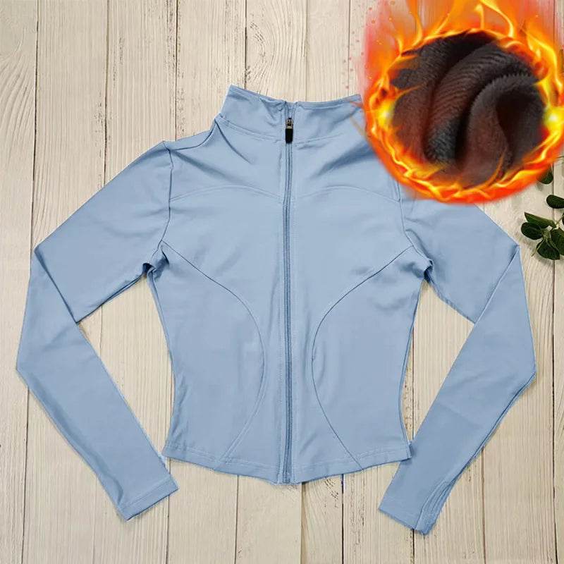MXLLINA hiver thermique équitation veste de cheval femmes fermeture éclair manteau équestre velours peluche épaissi Sport à manches longues haut vêtements - Animaleriex