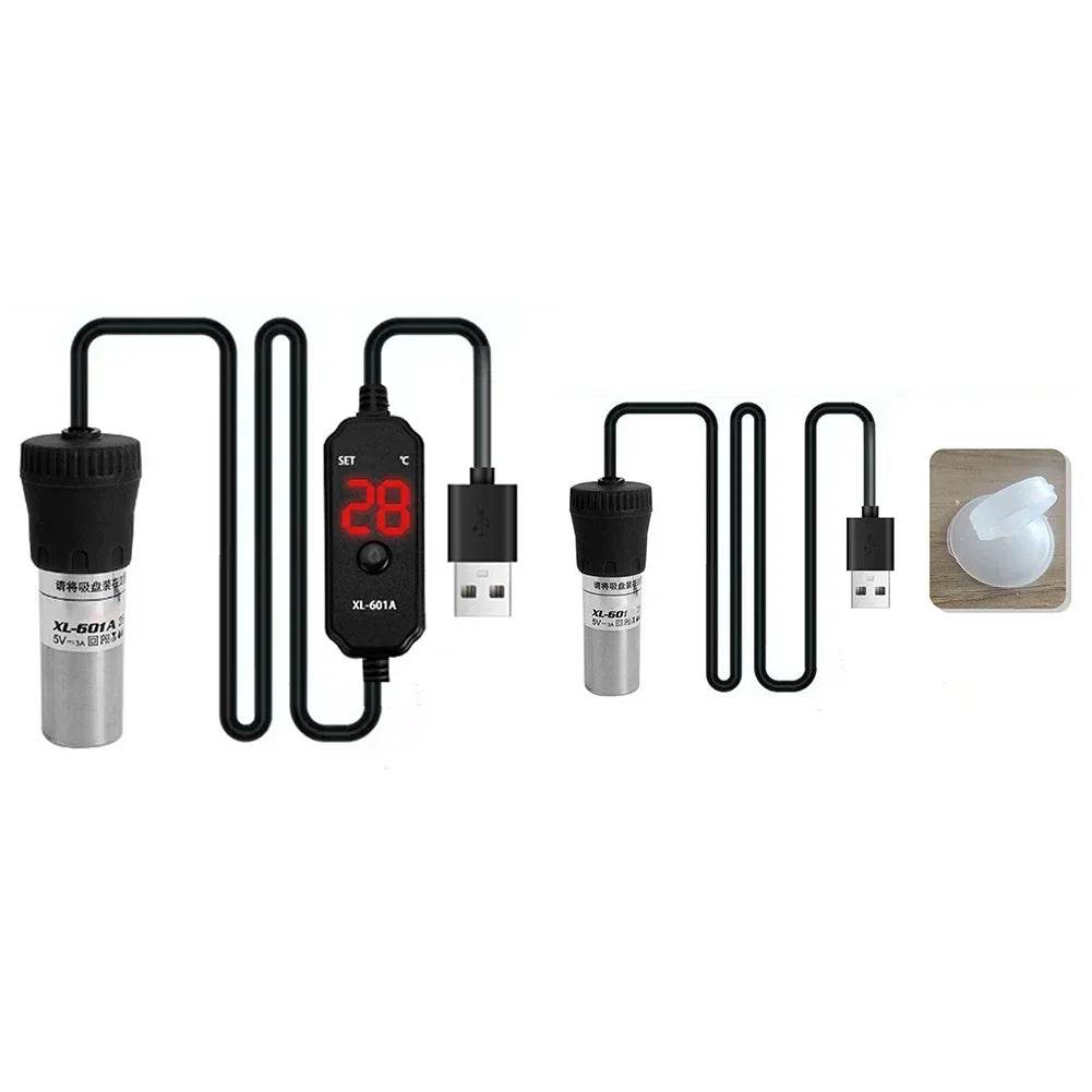 Chauffage d'aquarium réglable submersible 20 W/25 W avec affichage numérique, contrôleur de température externe 18-34 °C USB Mini - Animaleriex