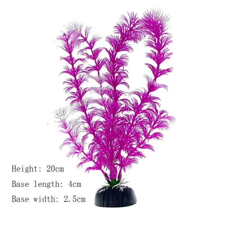 Plantes artificielles sous-marines en plastique pour Aquarium, faux arbuste aquatique, visualisation d'herbe verte, décoration de Simulation - Animaleriex