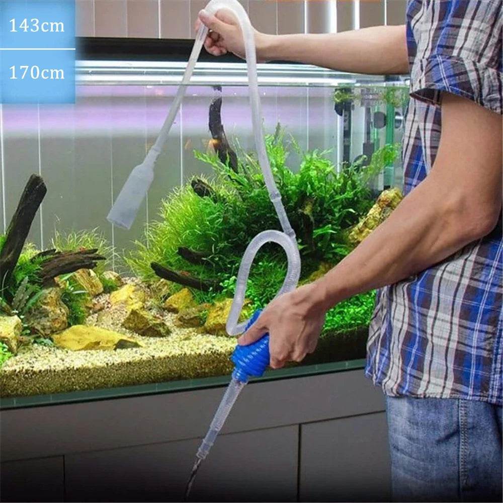 Siphon d'aquarium, pompe d'aspirateur, accessoires Acuario, changeur d'eau semi-automatique, filtre à eau de gravier - Animaleriex