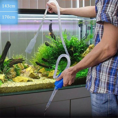 Siphon d'aquarium, pompe d'aspirateur, accessoires Acuario, changeur d'eau semi-automatique, filtre à eau de gravier - Animaleriex