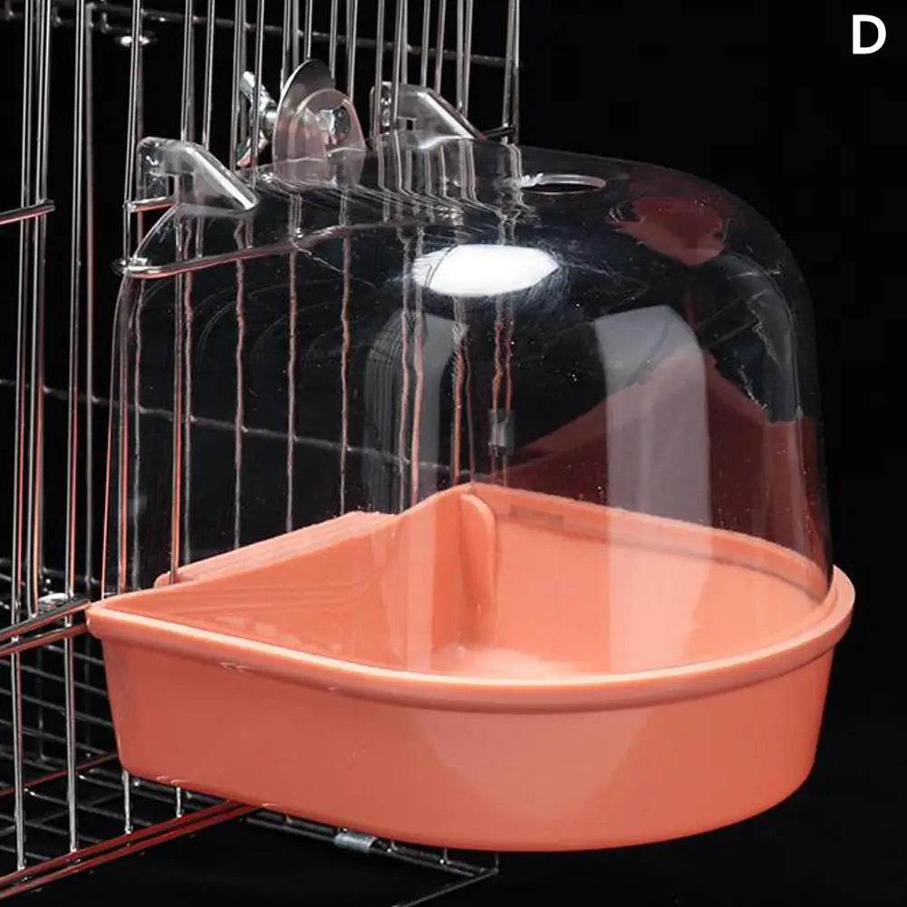 Bain d'oiseaux suspendu transparent pour Cage à perruches, accessoires pour perroquets, baignoire, douche, Cage pour canari, perruche, calopsitte - Animaleriex
