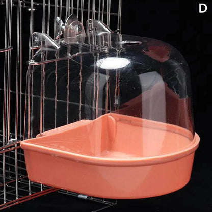 Bain d'oiseaux suspendu transparent pour Cage à perruches, accessoires pour perroquets, baignoire, douche, Cage pour canari, perruche, calopsitte - Animaleriex