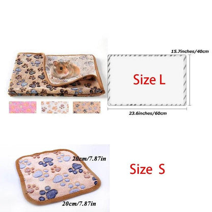 Tapis de sommeil doux pour Hamster, tapis de pipi pour animaux de compagnie, chiot, chaton, couverture de lit, cochon d'inde, tapis en peluche, lit pour petits animaux, lapin, Hamster - Animaleriex