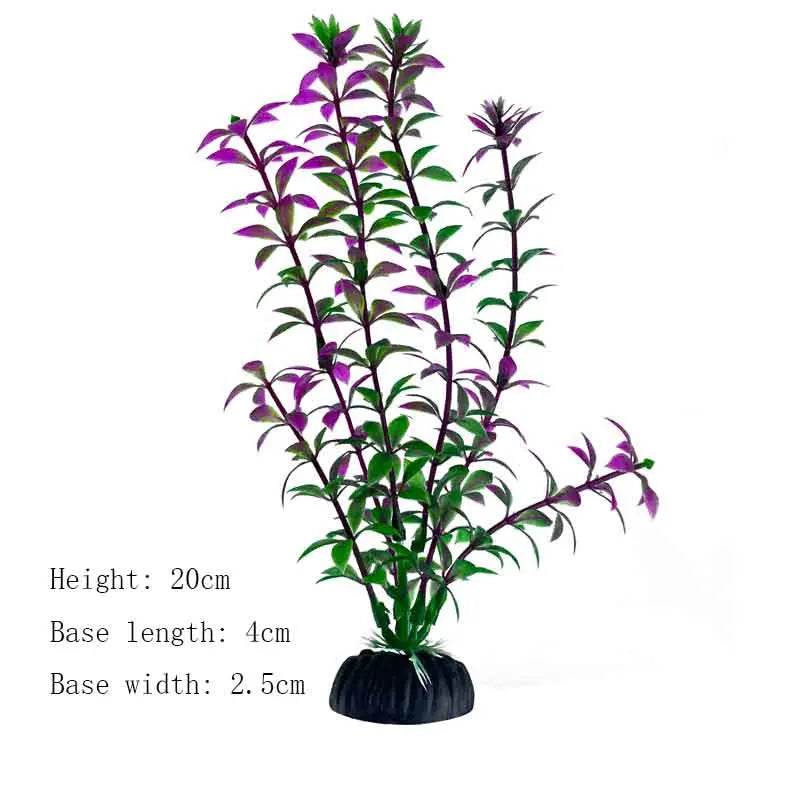 Plantes artificielles sous-marines en plastique pour Aquarium, faux arbuste aquatique, visualisation d'herbe verte, décoration de Simulation - Animaleriex