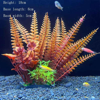 Plantes artificielles sous-marines en plastique pour Aquarium, faux arbuste aquatique, visualisation d'herbe verte, décoration de Simulation - Animaleriex