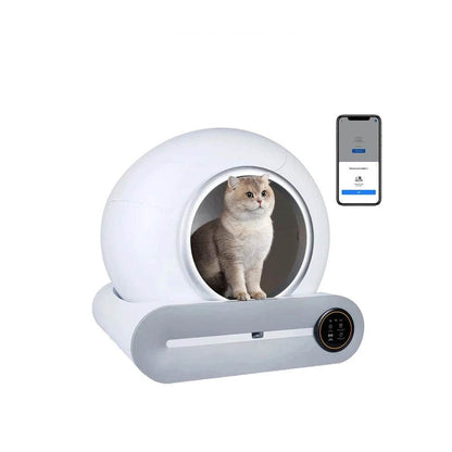 Tonepie 65L bac à litière intelligent automatique pour chat autonettoyant bac à litière pour chat entièrement fermé bac à litière pour toilettes pour animaux de compagnie versions anglaises - Animaleriex