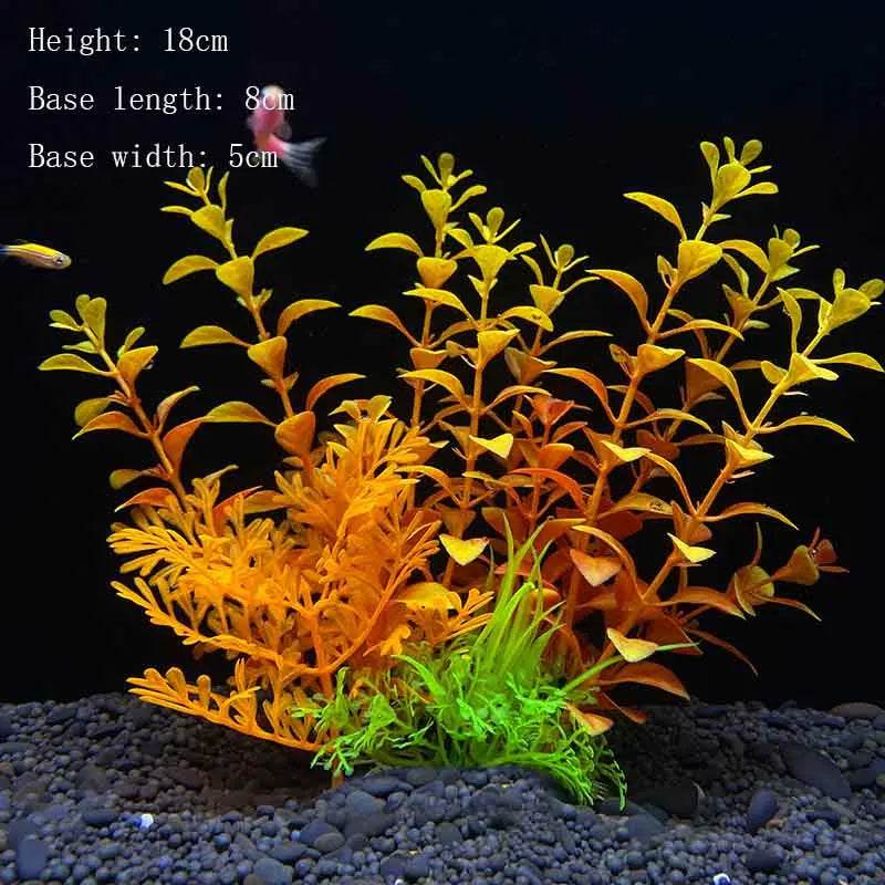 Plantes artificielles sous-marines en plastique pour Aquarium, faux arbuste aquatique, visualisation d'herbe verte, décoration de Simulation - Animaleriex
