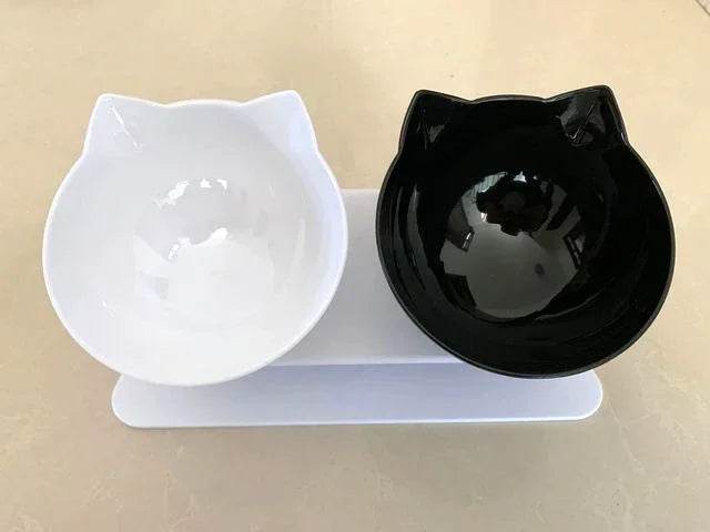 Double bol antidérapant pour chat, bol pour chien avec support, alimentation pour animaux de compagnie, bol d'eau pour chats, nourriture pour animaux de compagnie, fournitures de produits - Animaleriex