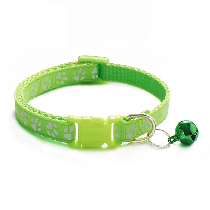 Collier pour animaux de compagnie à la mode, motif coloré, cloche mignonne, colliers réglables pour chats chaton, anneau DIY, accessoires pour animaux de compagnie - Animaleriex