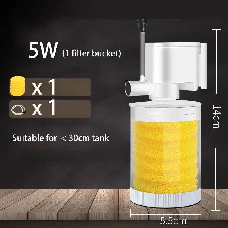 Filtre silencieux 220V 50Hz pour Aquarium, tortue, poisson, pompe à eau Submersible, Bio éponge, écumoire, fabricant de vagues, accessoires de filtres - Animaleriex