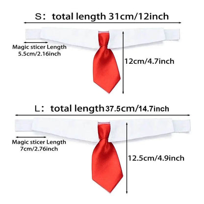 Cravate formelle pour chien et chat, nœud papillon de smoking, collier noir et rouge pour chien et chat, accessoires pour animaux de compagnie, pour mariage, vacances et cadeau de fête - Animaleriex