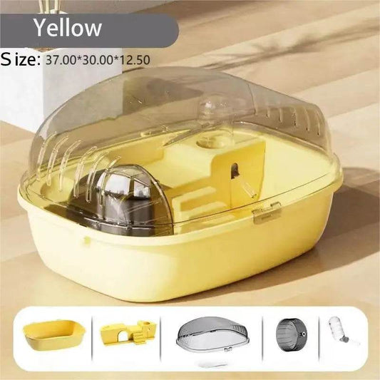 Grande Cage de Hamster avec Ventilation ouvrable, maison transparente pour habitat de Hamster, lapin, gerbilles, hérisson, souris, petits animaux - Animaleriex