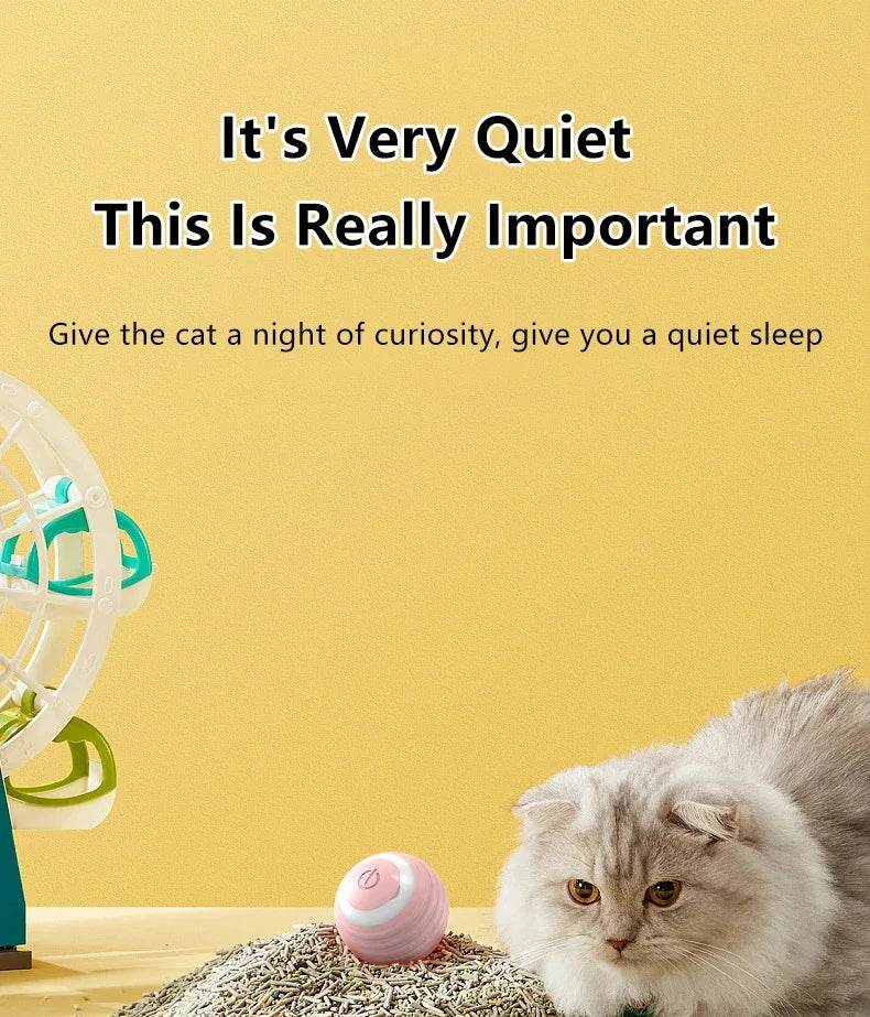 Balle Interactive pour chat, jouets intelligents pour animaux de compagnie, boule magique à roulement automatique d'intérieur, jouet interactif électronique, accessoires de jeu pour chat - Animaleriex