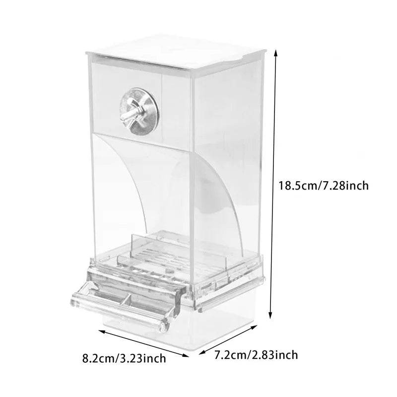 Mangeoires automatiques pour oiseaux, sans gâchis, pour perroquets, conteneur de nourriture en acrylique, accessoires de Cage pour petites et moyennes perruches - Animaleriex