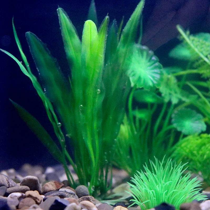 Plantes artificielles sous-marines en plastique pour Aquarium, faux arbuste aquatique, visualisation d'herbe verte, décoration de Simulation - Animaleriex