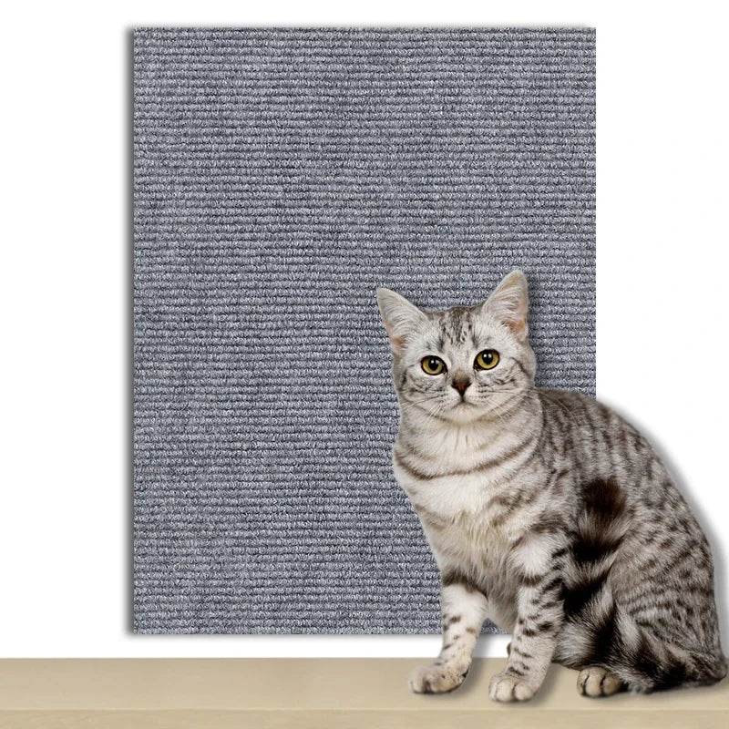 Tapis auto-adhésif pour chats, planche à gratter murale, anti-rayures pour chats, canapé, bricolage, planche à gratter pour chats, Protection des pattes, aiguisable, réglable - Animaleriex