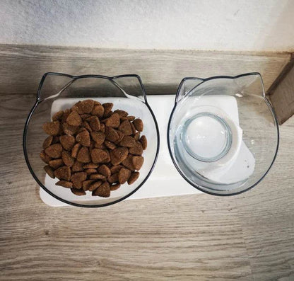 Double bol antidérapant pour chat, bol pour chien avec support, alimentation pour animaux de compagnie, bol d'eau pour chats, nourriture pour animaux de compagnie, fournitures de produits - Animaleriex