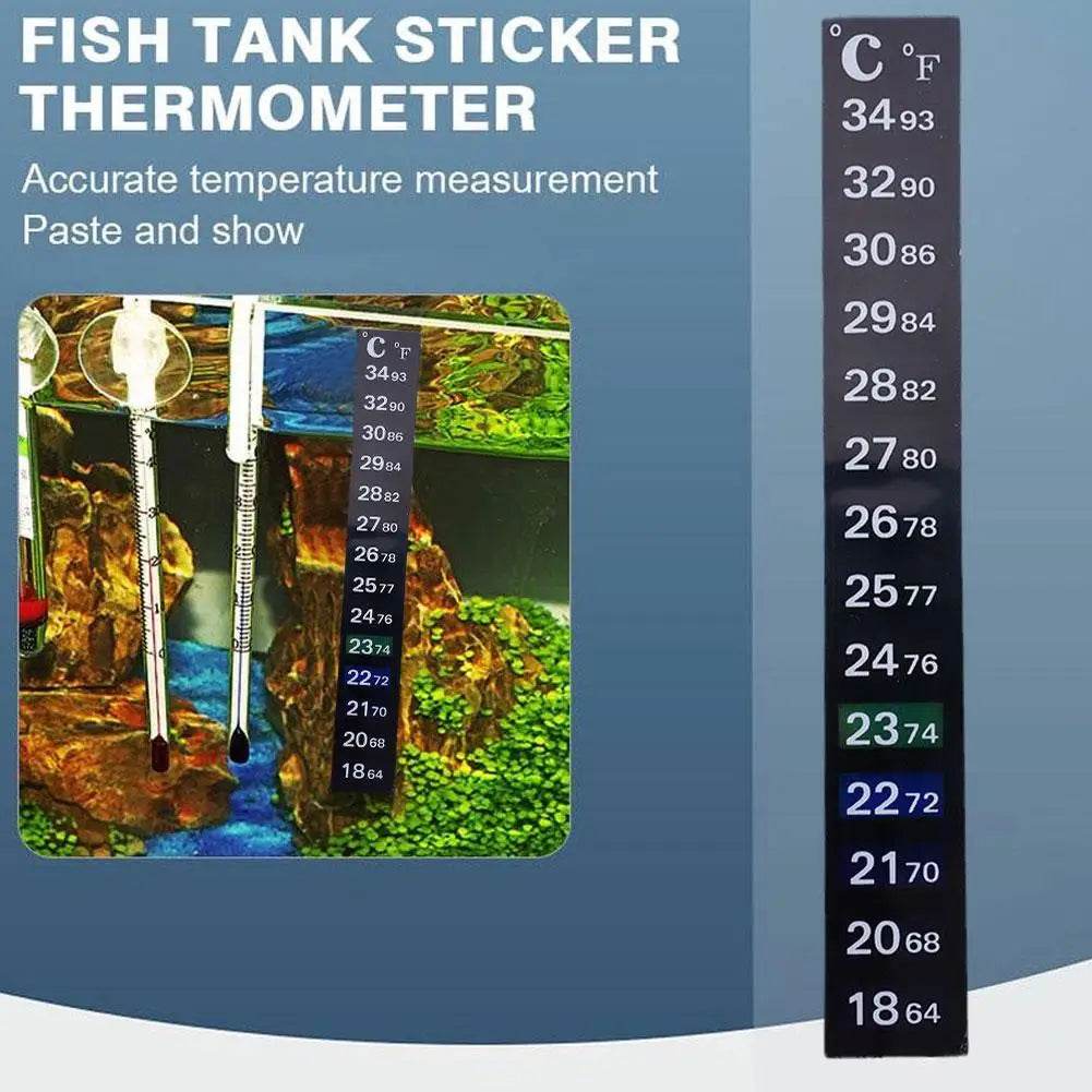Thermomètre numérique à coller pour Aquarium, bande pour Aquarium, double échelle C/F, mesure de la température, outils autocollants - Animaleriex