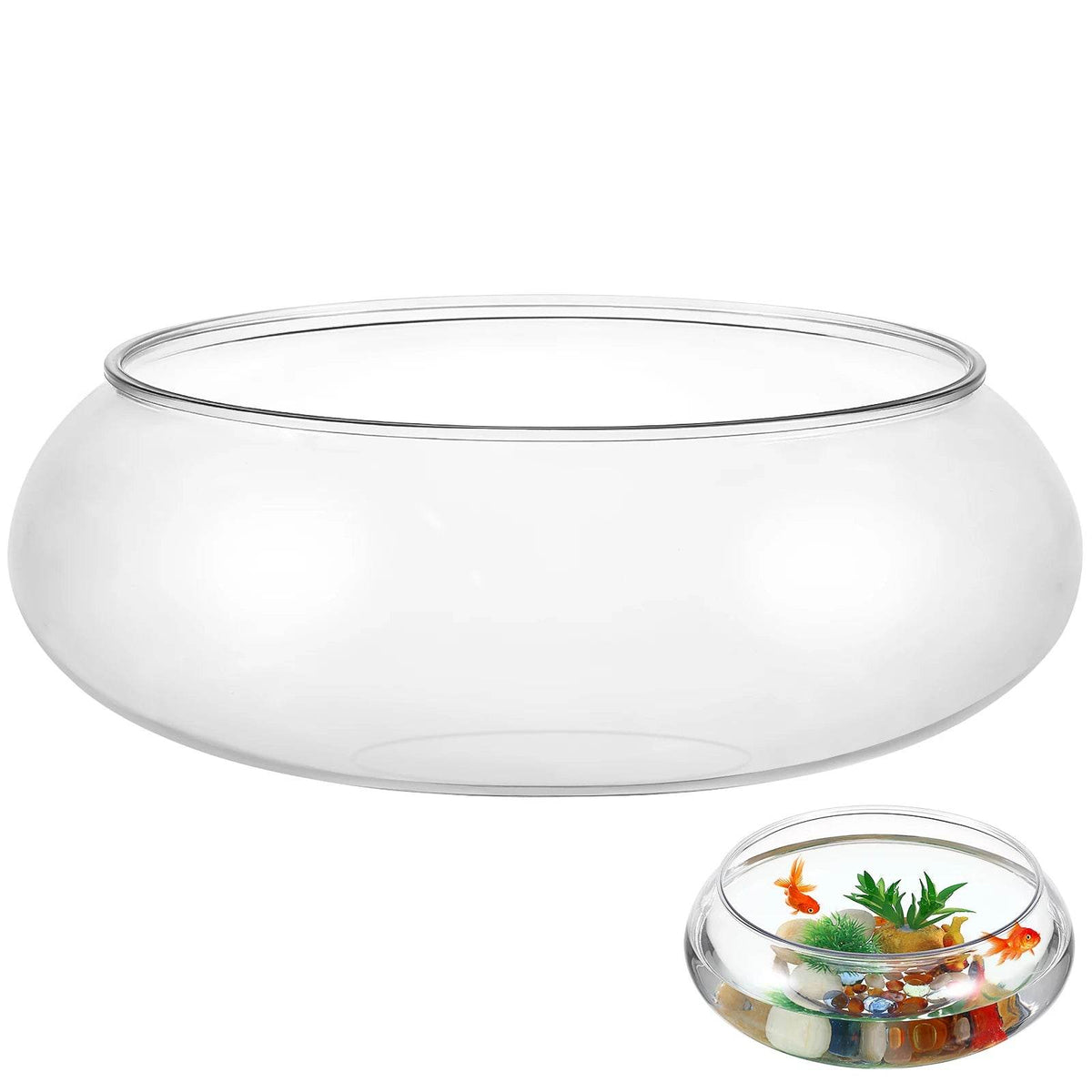 Réservoir de poisson Transparent en plastique, réservoir de poisson rouge Betta multifonction, récipient hydroponique, réservoir de bureau, décors de bureau et de maison - Animaleriex