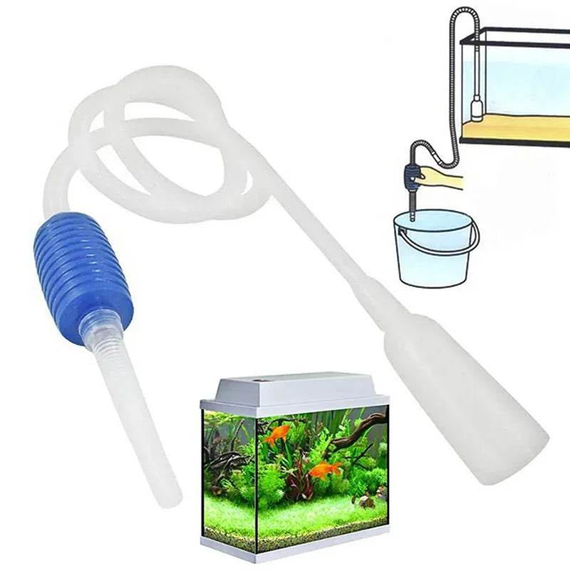 Semi-automatique Aquarium propre aspirateur changement d'eau gravier Aquarium Simple réservoir de poisson vide Siphon pompe nettoyeur - Animaleriex