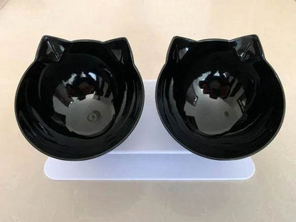 Double bol antidérapant pour chat, bol pour chien avec support, alimentation pour animaux de compagnie, bol d'eau pour chats, nourriture pour animaux de compagnie, fournitures de produits - Animaleriex