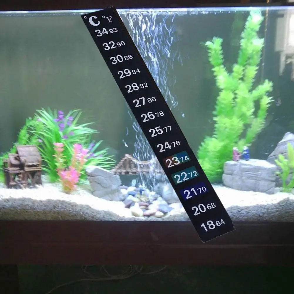 Thermomètre numérique à coller pour Aquarium, bande pour Aquarium, double échelle C/F, mesure de la température, outils autocollants - Animaleriex