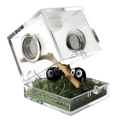 Boîte d'élevage de Reptiles, Cage en acrylique transparent, boîte d'alimentation pour insectes, réservoir de Terrarium anti-fuite pour araignée sautante, 3 tailles - Animaleriex
