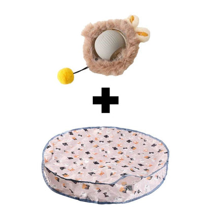 Jouets interactifs pour chat, balle à roulement rapide dans une pochette, jouet pour chaton, cache-cache, activé par le mouvement, pour l'intérieur - Animaleriex