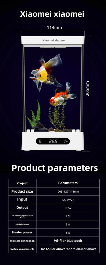 Smart betta dédié aquarium bureau mini petit écologique auto-circulation bureau aquarium aquarium aquarium - Animaleriex