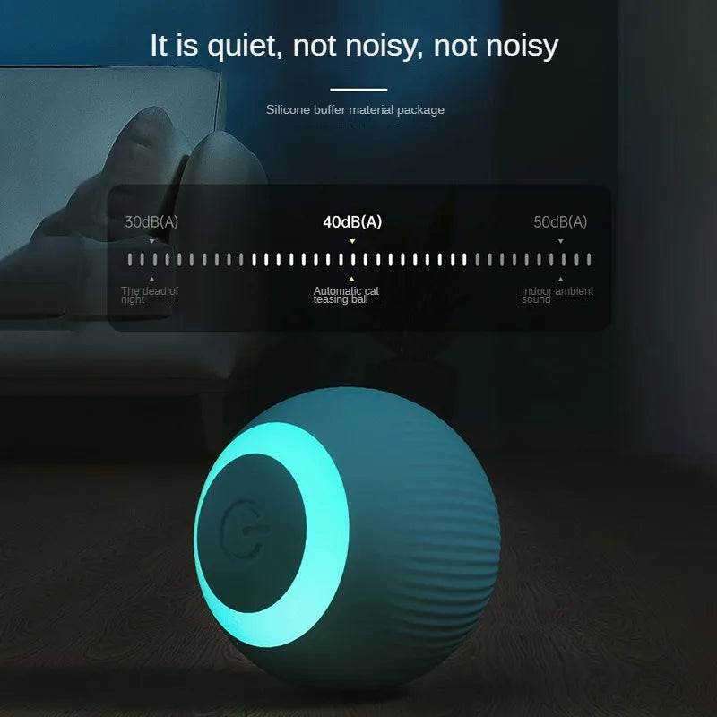 Jouet pour chats à mouvement automatique, balle Interactive, boule électrique roulante Rechargeable, accessoires pour animaux de compagnie, fournitures pour la maison - Animaleriex