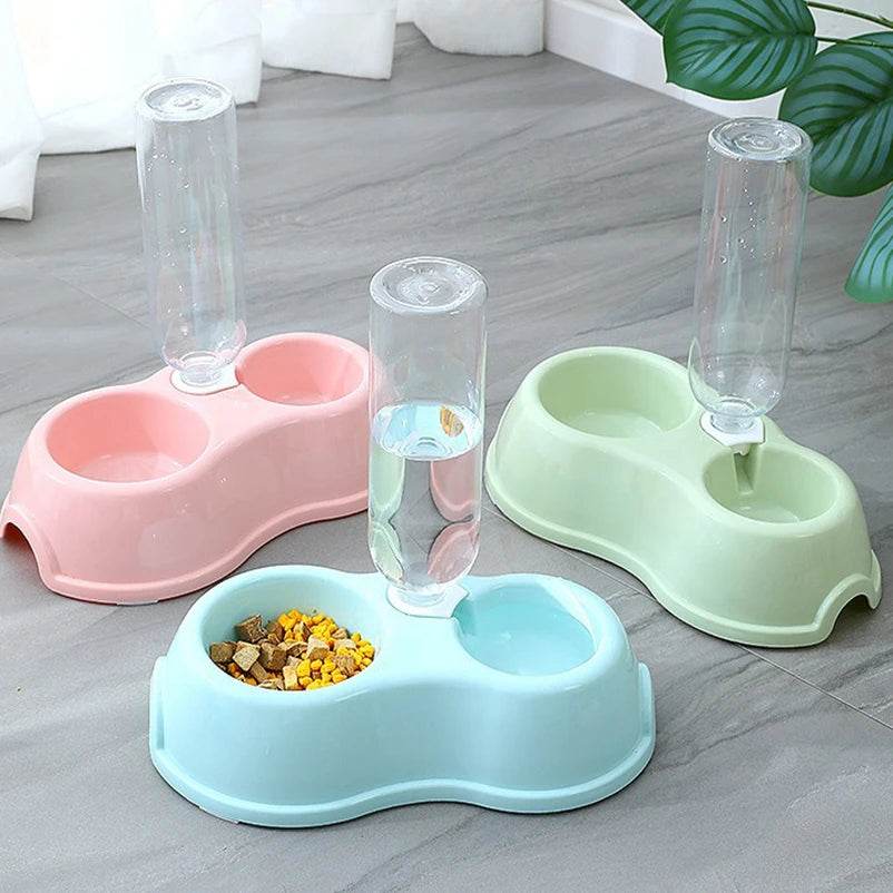 Bol pour chat chaud bol pour chien boire et nourrir automatiquement un double bol bol de nourriture pour chat bol à boire fournitures pour animaux de compagnie - Animaleriex
