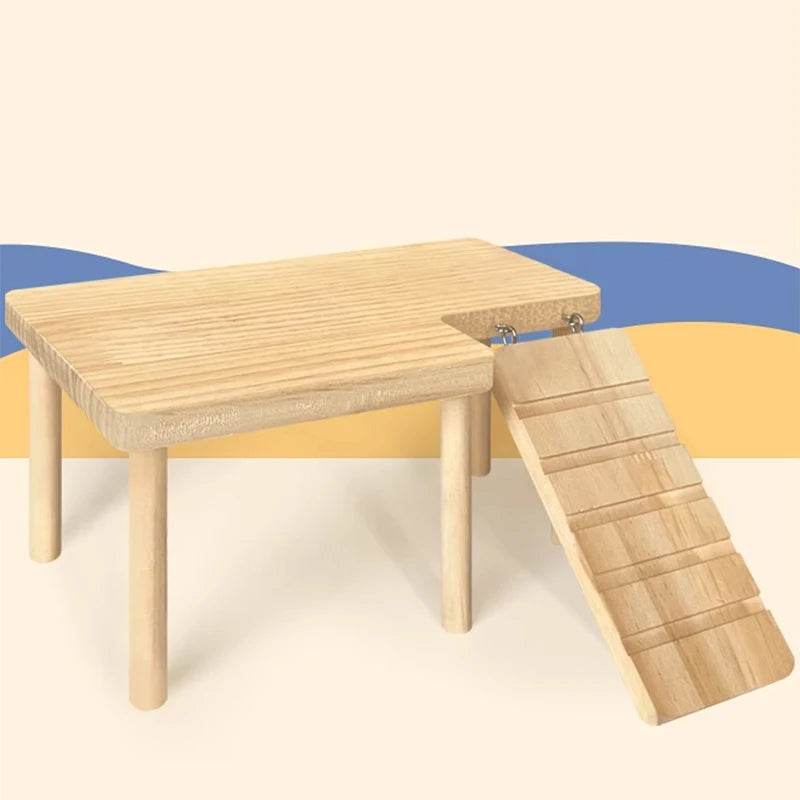 Hamster échelle en bois plate-forme planche à sauter aire de jeux Hamster escalade jouet petits animaux escaliers jouet Hamster souris Cage accessoires - Animaleriex