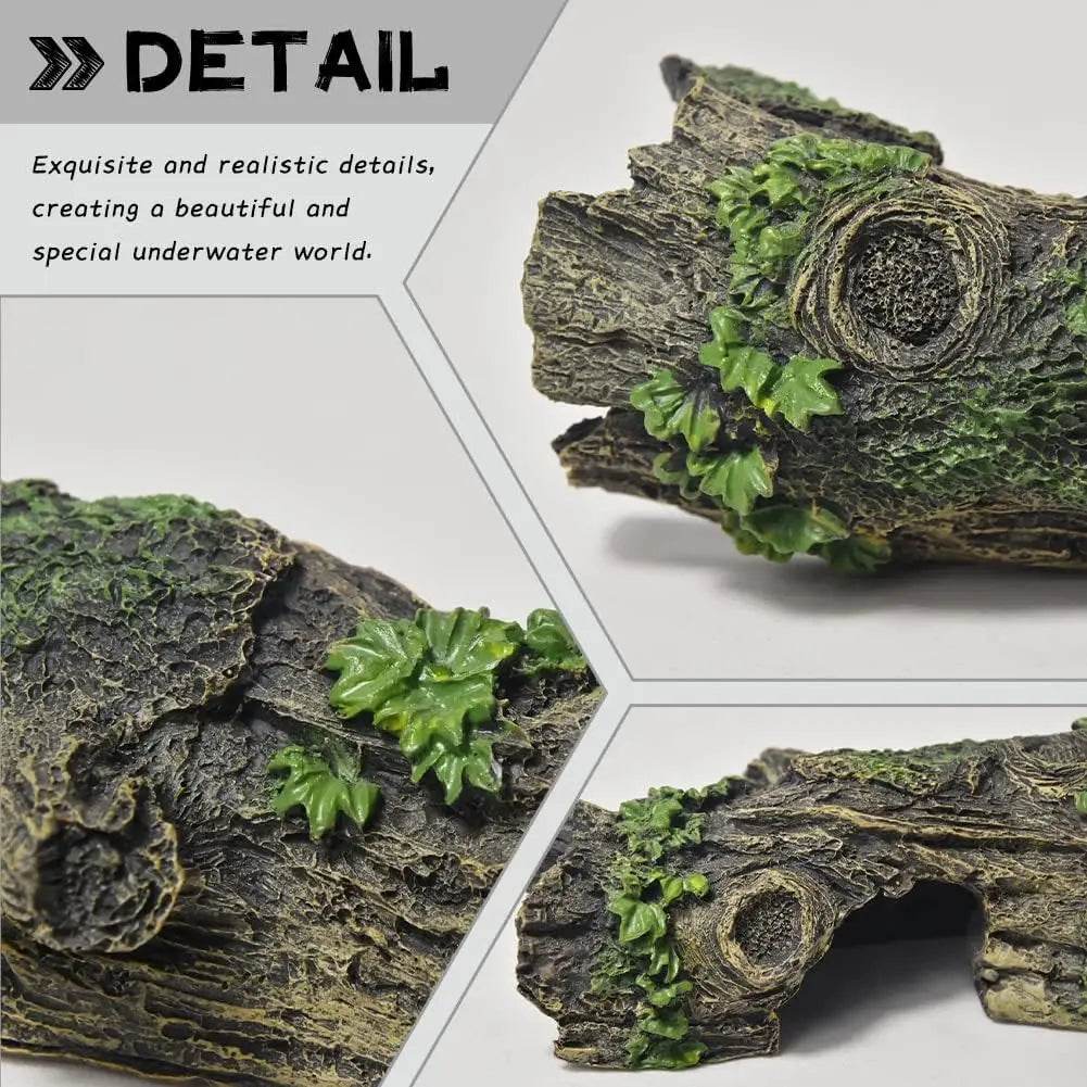 Aquarium creux arbre Tunnel grotte ornement poisson crevettes Reptile cachette abri Aquarium décorations petit aquarium accessoires - Animaleriex
