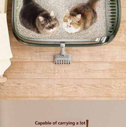 Bac à litière ouvert pour chat, toilettes épaisses pour animaux de compagnie, semi-fermées, résistantes aux éclaboussures, avec cuillère à litière, fournitures pour chats - Animaleriex