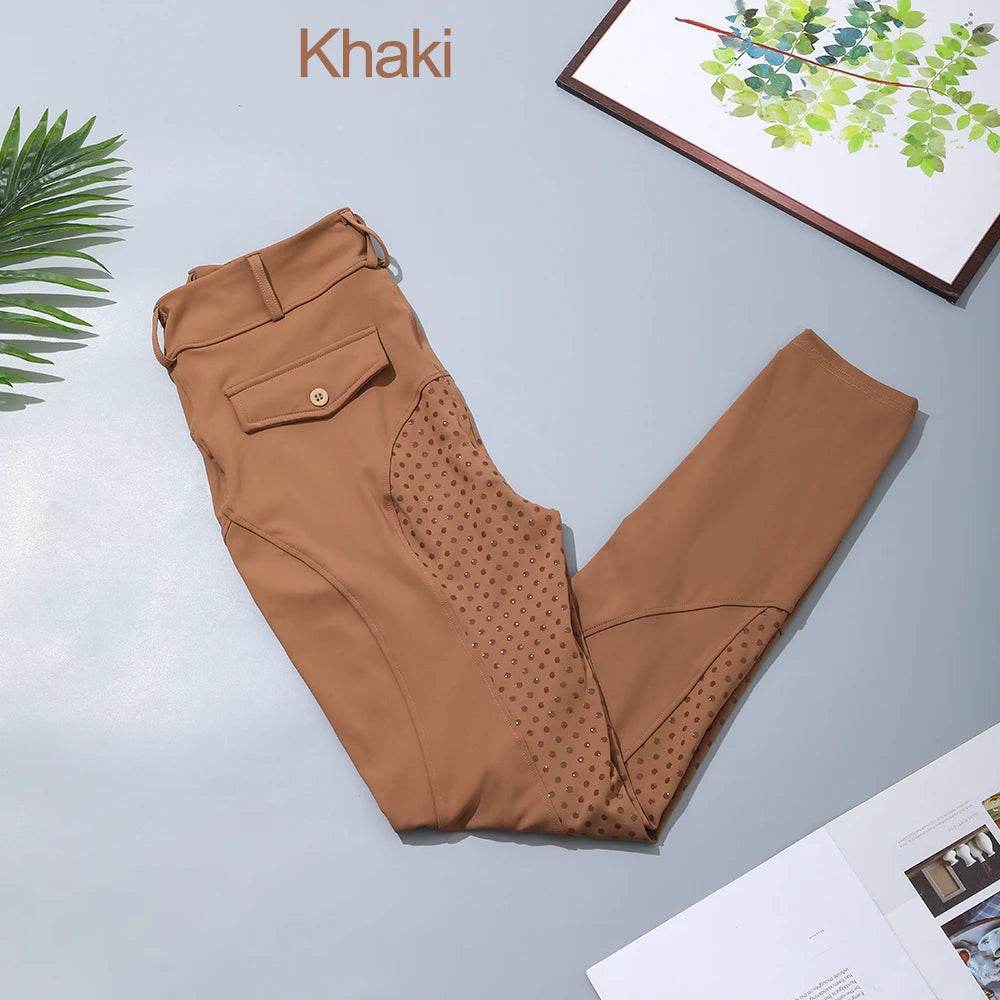Pantalon d'équitation pour femmes, culotte à siège complet, collant d'école équestre, tenue de ville, équipement de chevalier, vêtements - Animaleriex
