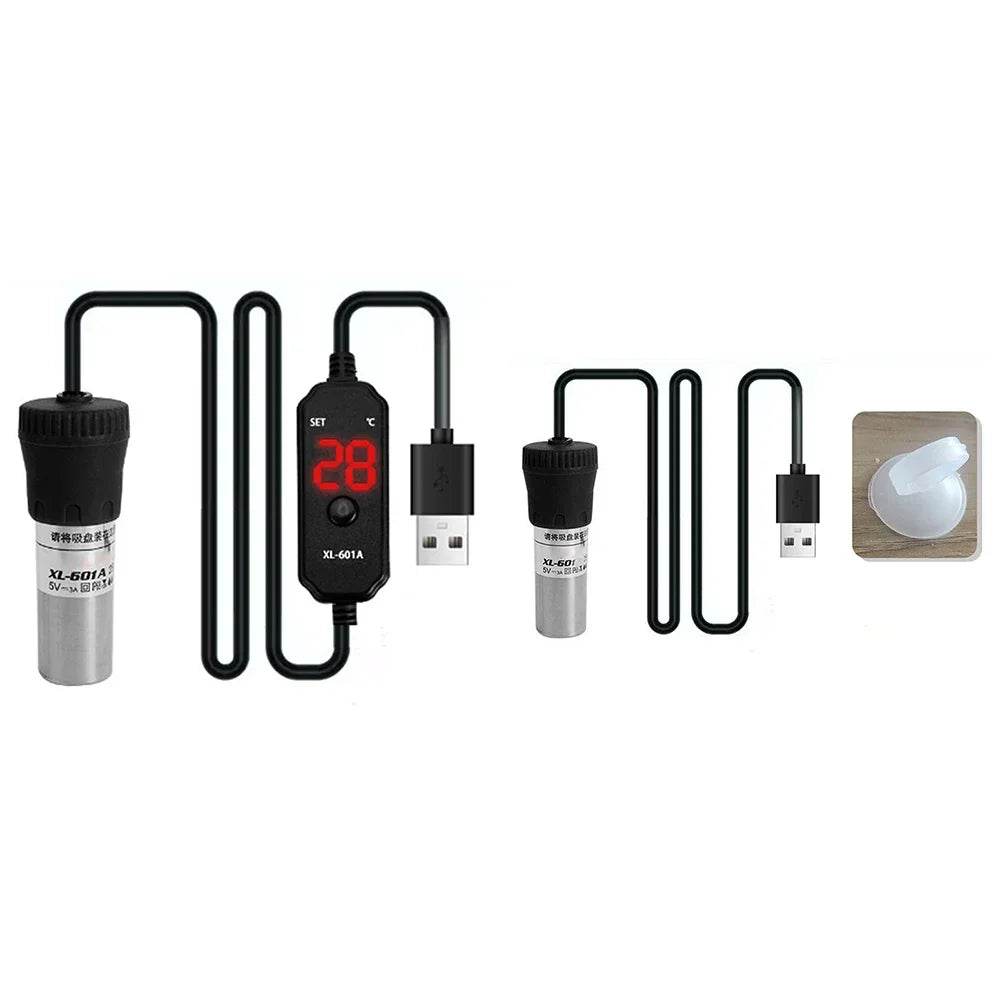 Chauffage d'aquarium réglable submersible 20 W/25 W avec affichage numérique, contrôleur de température externe 18-34 °C USB Mini - Animaleriex