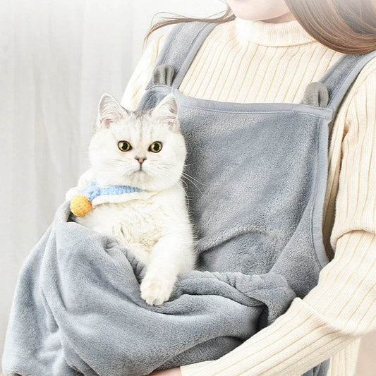 Sac de couchage de voyage pour animaux de compagnie, pochette de Transport pour chat, chien, chiot, sac à bandoulière en peluche pour l'extérieur, sac de Transport confortable pour chats, tablier - Animaleriex