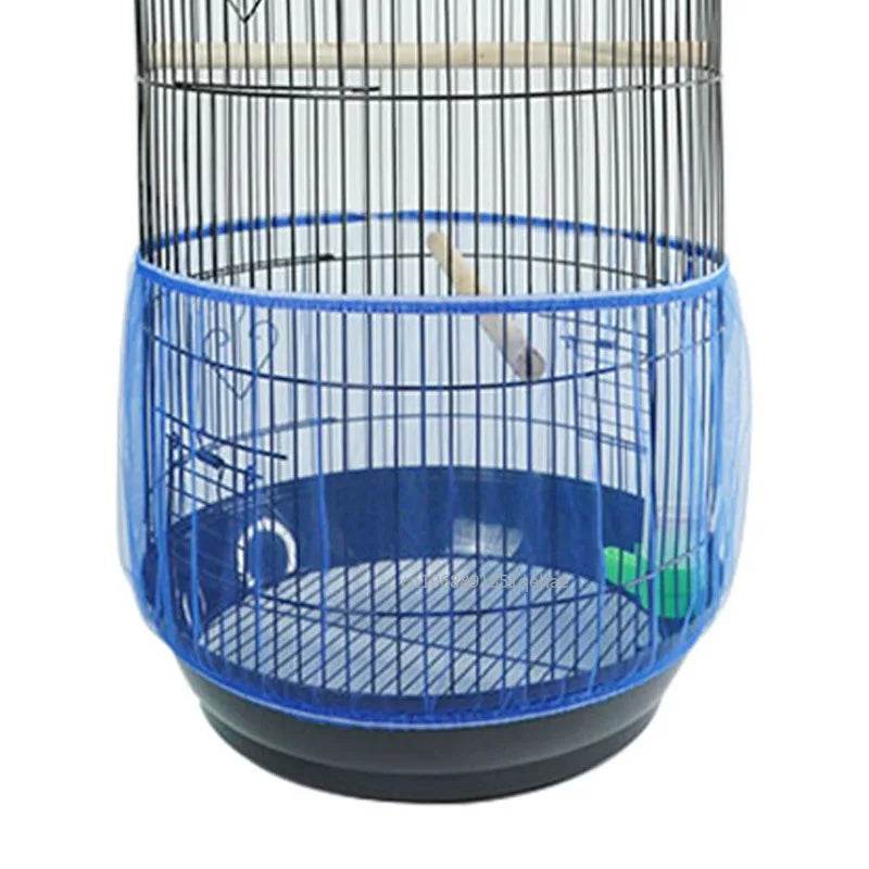 Couverture de cage à oiseaux en maille de Nylon, couverture pour perroquet, blocage de la poussière, tissu respirant, capuche de protection en maille, nettoyage facile, accessoires de Cage - Animaleriex