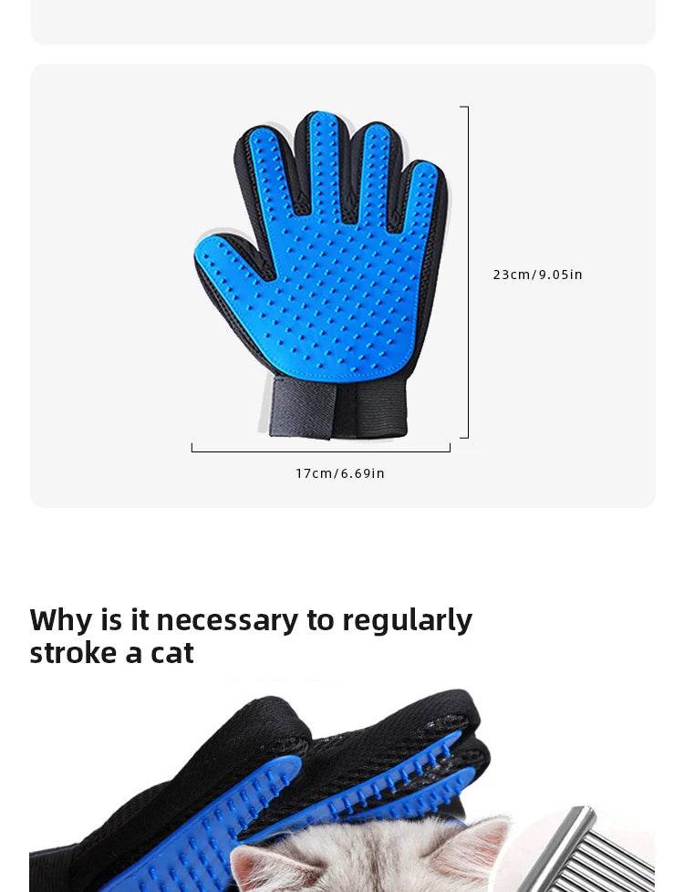 Gants en Silicone pour animaux de compagnie, épilation pour chien et chat, fournitures pour chat, peigne, brosse d'épilation, gants collants en caoutchouc - Animaleriex