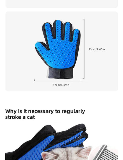 Gants en Silicone pour animaux de compagnie, épilation pour chien et chat, fournitures pour chat, peigne, brosse d'épilation, gants collants en caoutchouc - Animaleriex