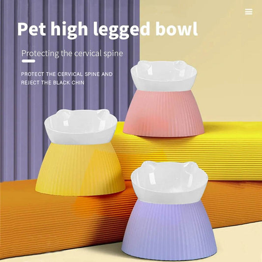 Bols surélevés pour chat avec support surélevé, 15 supports de protection du cou inclinés, bol distributeur d'eau et de nourriture pour animaux de compagnie, pour chats ou petits chiens, 1 pièce - Animaleriex