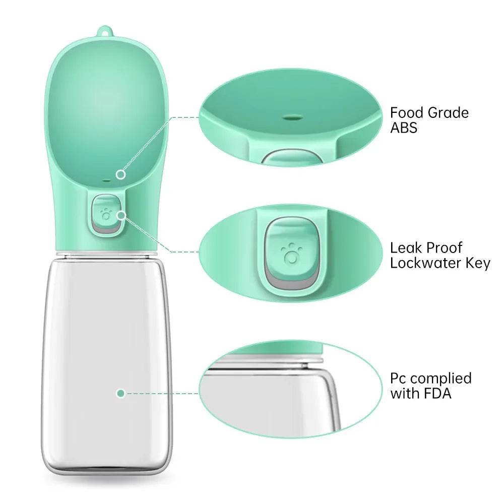 Bouteille d'eau Portable pour chien, récipient de nourriture et d'eau pour chien, bol d'alimentation pour animaux de compagnie, bols à boire de voyage en plein air, distributeur d'eau - Animaleriex