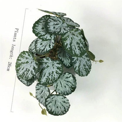 Plante de Terrarium artificielle pour amphibiens de reptiles, pour réservoir, décorations d'habitat pour animaux de compagnie, feuilles tropicales réalistes, feuille en plastique, rotin - Animaleriex