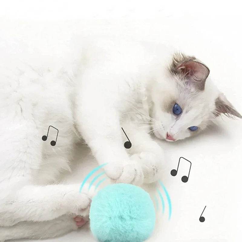Jouets intelligents en peluche pour chat, jouet électrique d'entraînement à l'herbe à chat, chaton tactile, produit pour animaux de compagnie, balle à couinement - Animaleriex