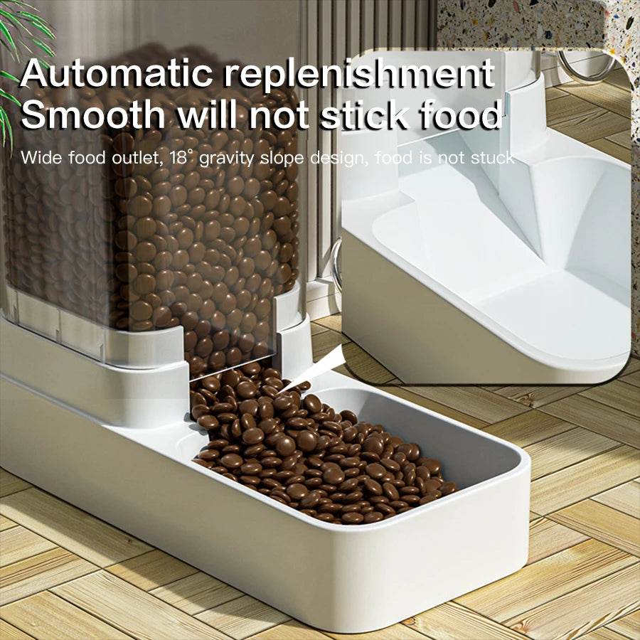 Mangeoire pour chien Distributeur d'eau pour chat Mangeoire automatique pour chat et distributeur d'eau pour chat Mangeoire pour chat par gravité Distributeur de stockage de nourriture Conteneur - Animaleriex