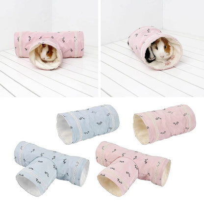 Tube Tunnel pour cochon d'inde, Chinchilla, hérissons, Rats hollandais, Hamsters, Cage, accessoires, Dragon barbu, petit Animal, jouet de lit pour animaux de compagnie - Animaleriex
