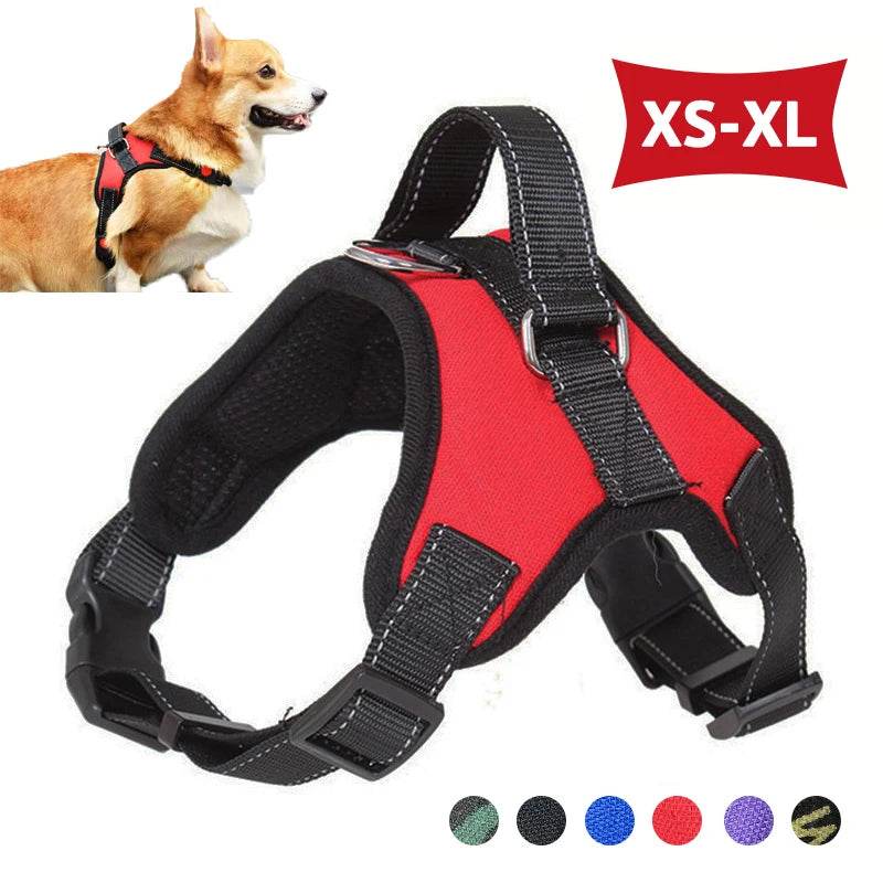 Harnais de selle réfléchissant pour chien, réglable, pour animaux de compagnie, sans traction, entraînement à la marche, pour petits, moyens et grands chiens, sangle de poitrine, produit - Animaleriex