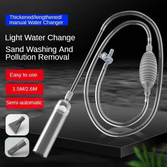 Siphon d'aquarium aspirateur réservoir de poisson changeur d'eau manuel changeur d'eau semi-automatique pompe d'aquarium outils de nettoyage - Animaleriex